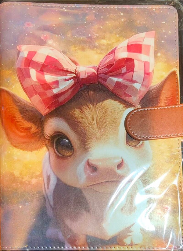 Cow with pink bow