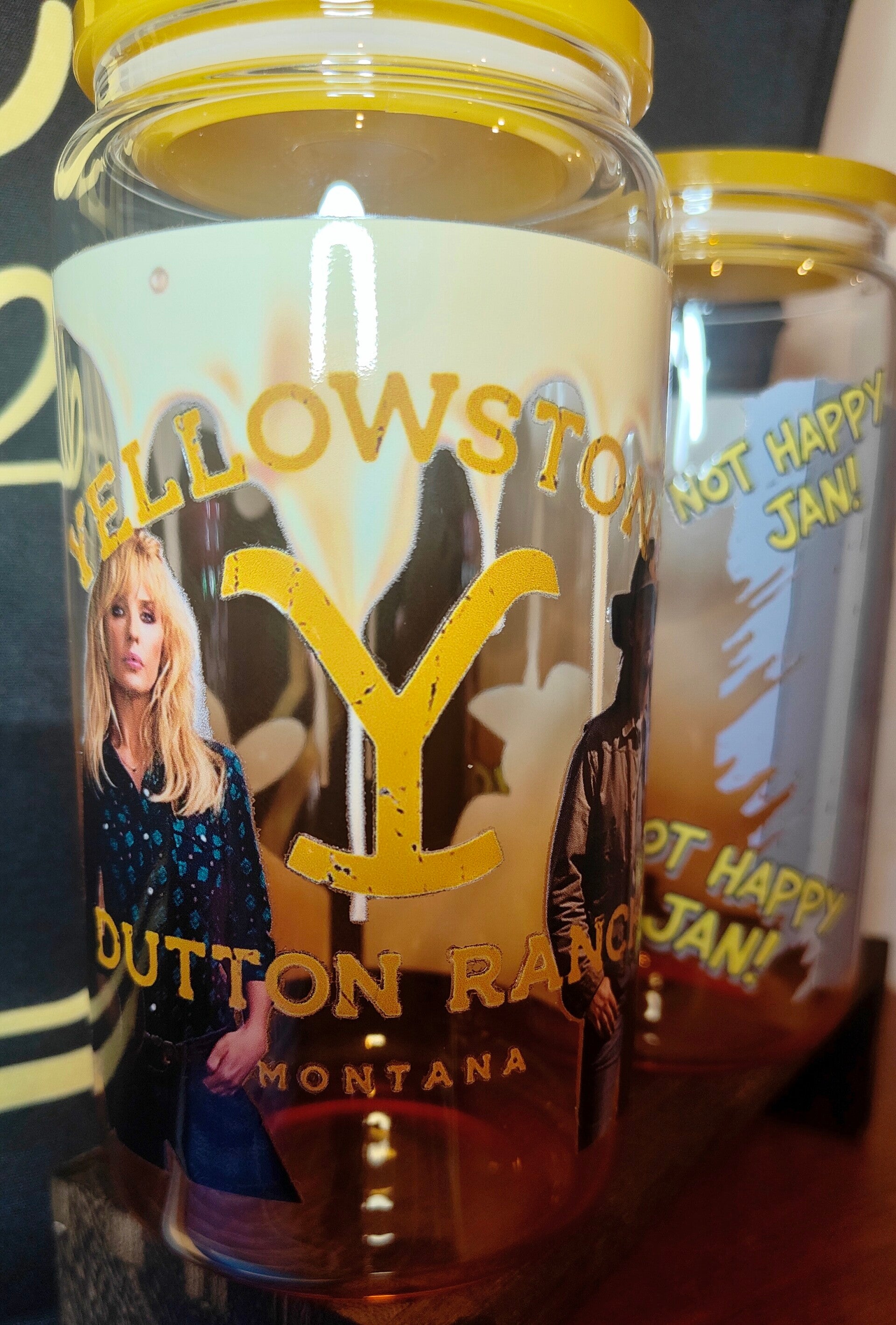 Yellowstone | Yellow gradient Glass 16oz