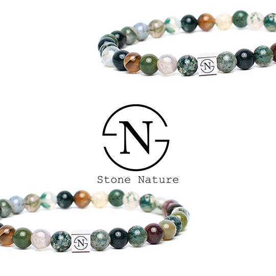 Indian Agaat Natuursteen Dames Armband | Groen