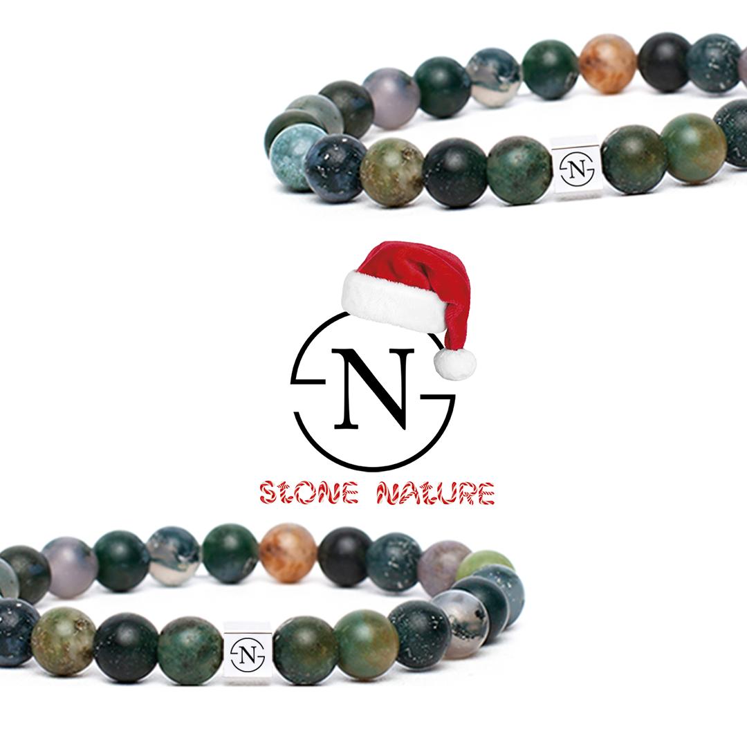Agaat Natuursteen Dames Armband | Groen Mix