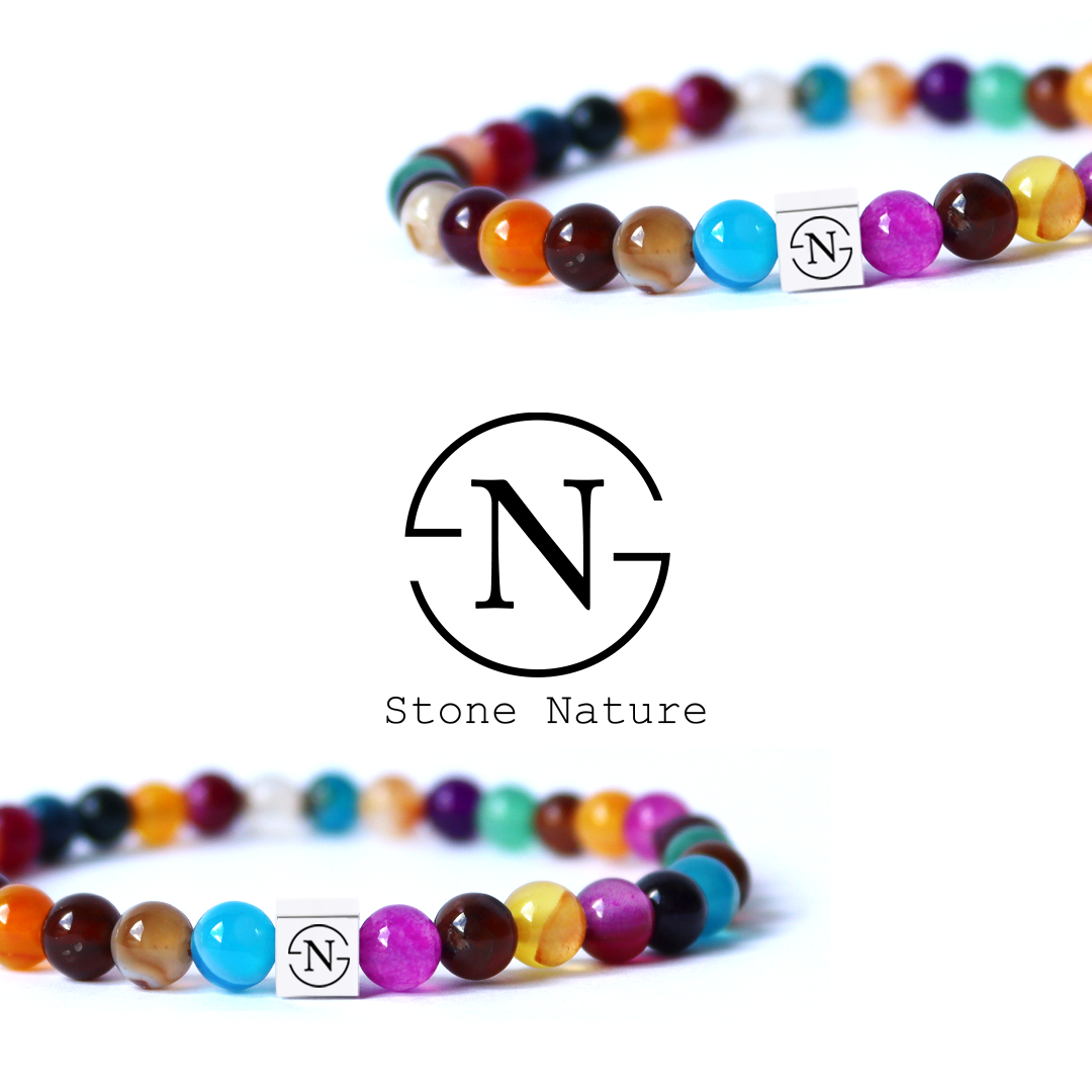 Agaat Mix Natuursteen Armband | Multicolor