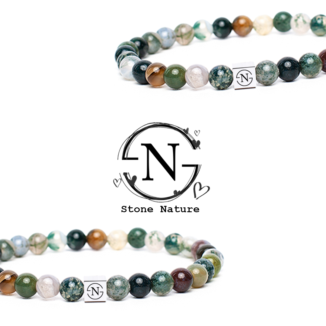 Indian Agaat Natuursteen Dames Armband | Groen
