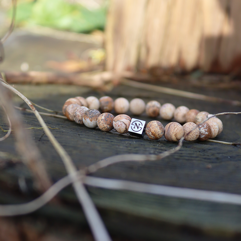 Jaspis Natuursteen Armband | Beige