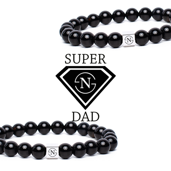 Jade Natuursteen Heren Armband | Zwart