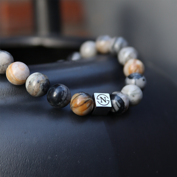 Natuursteen Armband Picasso Jaspis | Multicolor