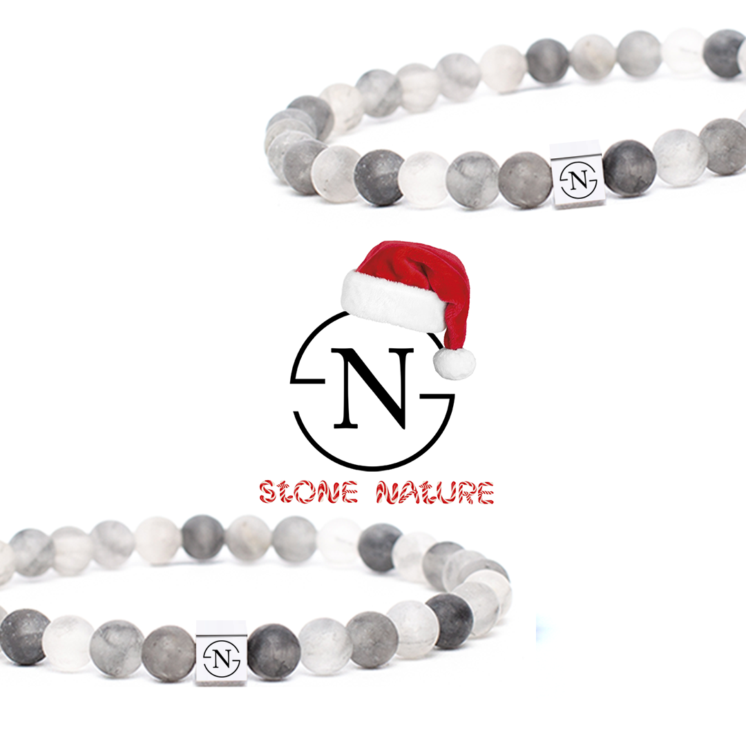 Kwarts Natuursteen Dames Armband | Grijs