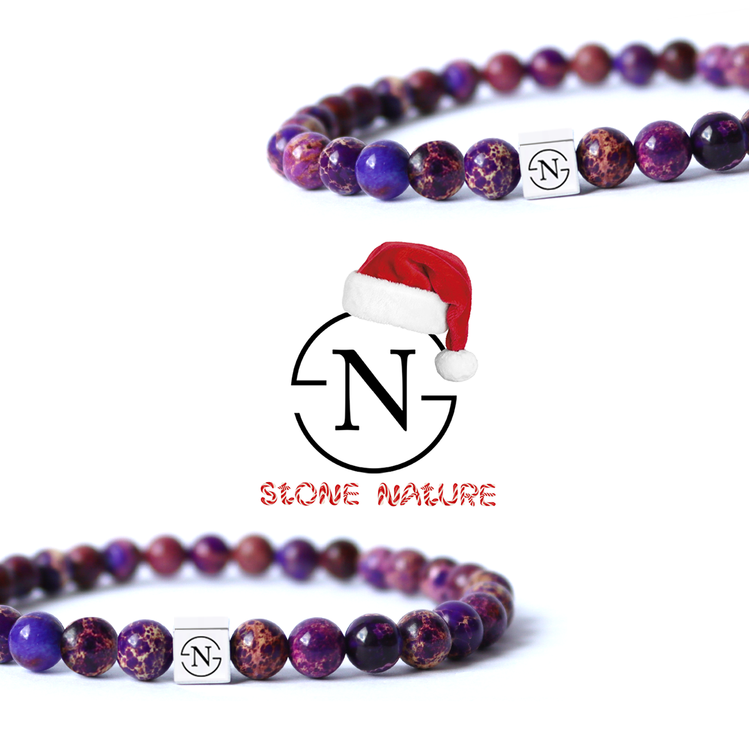 Natuursteen Armband Stone Nature | Paars