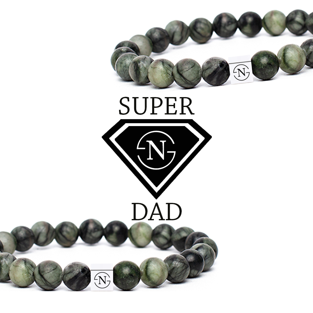 Green Stone Natuursteen Heren Armband | Groen