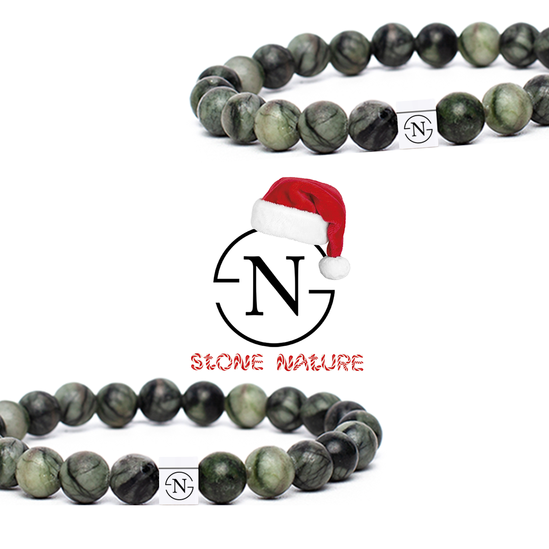 Green Stone Natuursteen Heren Armband | Groen