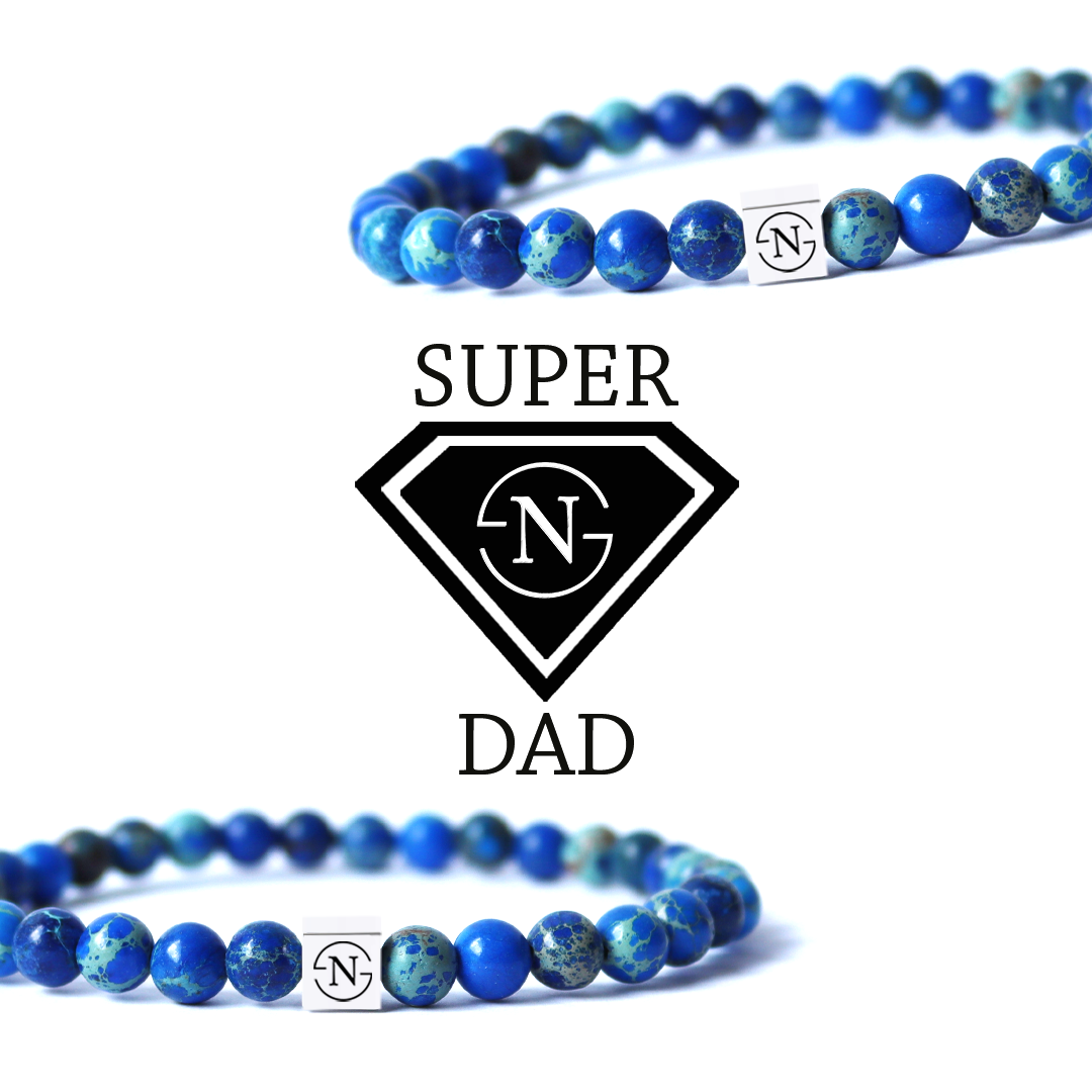 Sediment Natuursteen Armband | Kobalt Blauw