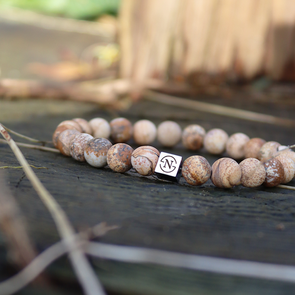 Jaspis Natuursteen Armband | Beige