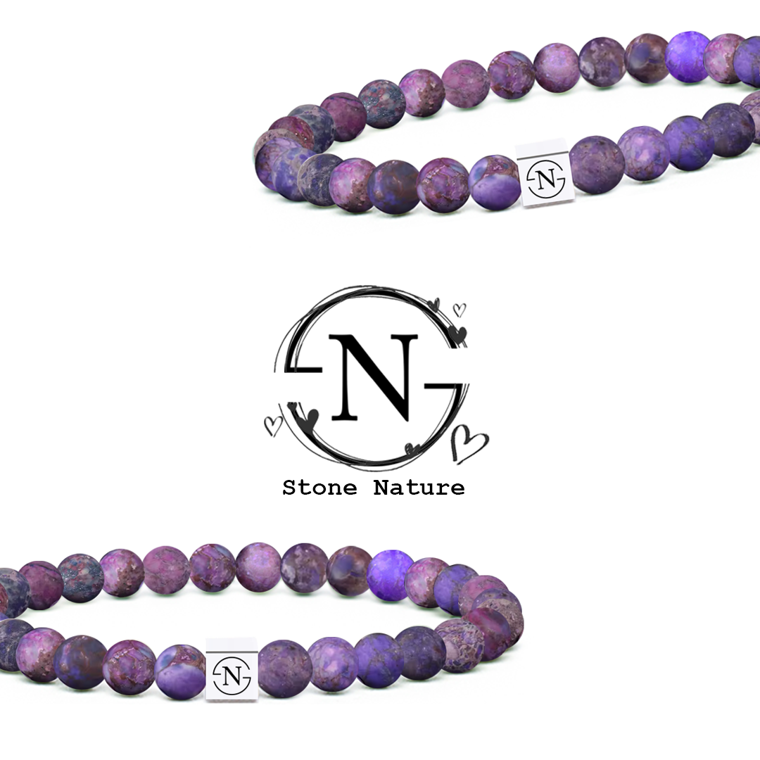 Natuursteen Armband Stone Nature | Paars