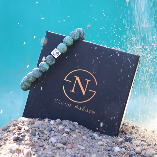 Natuursteen Armband Stone Nature 8mm | Mat Turquoise