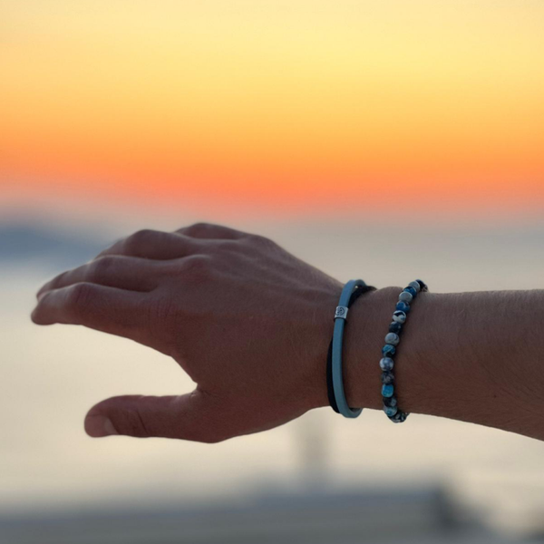 Stone Nature Armbanden Set | Lichtblauw