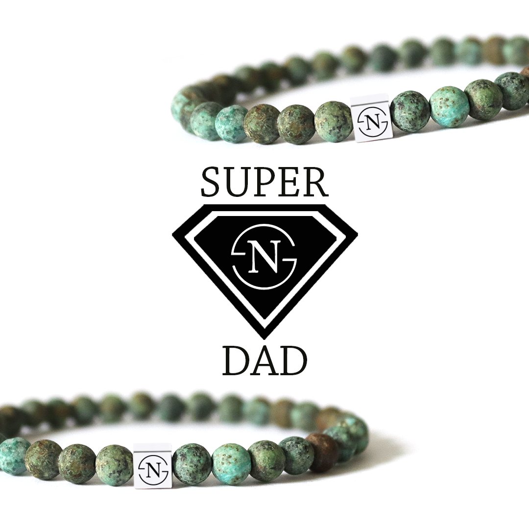 Natuursteen Armband Stone Nature 6mm | Mat Turquoise