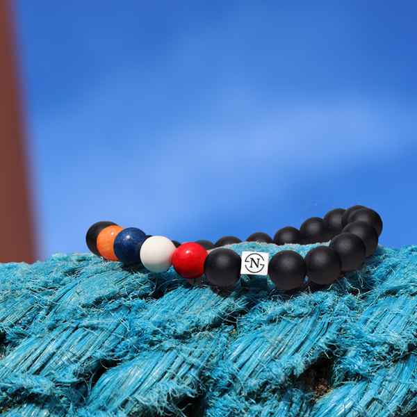 Nederland Armband Stone Nature | Rood Wit Blauw