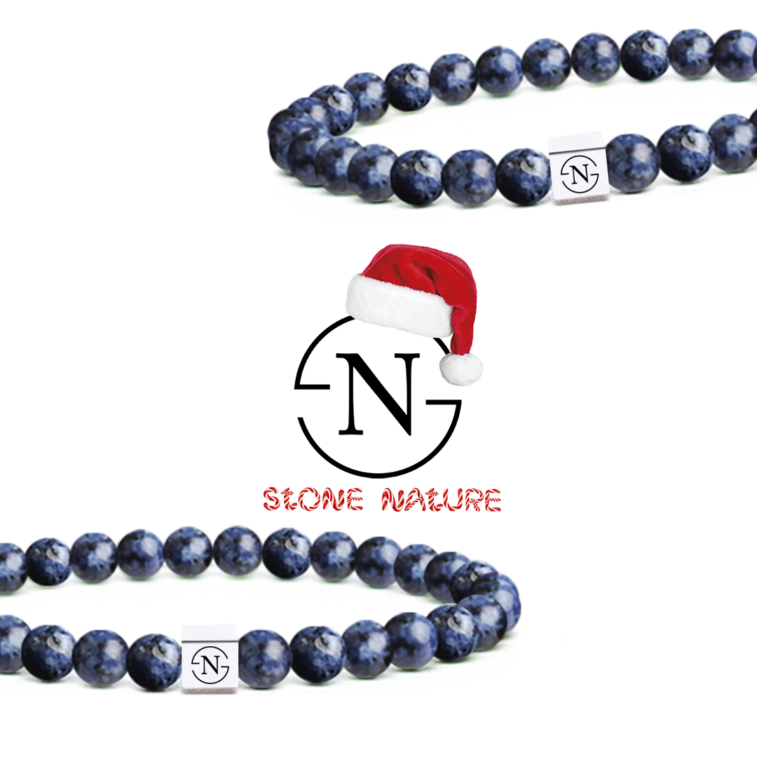 Natuursteen Heren Armband Sodaliet | Donkerblauw