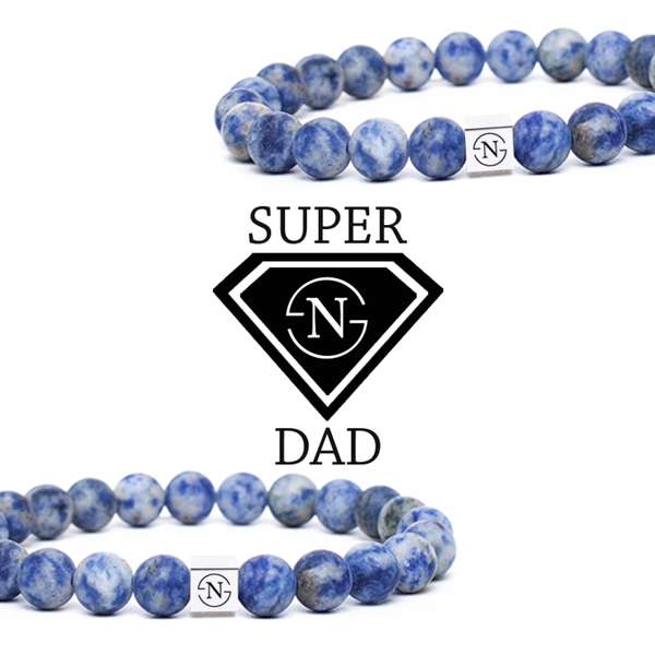 Sodaliet Natuursteen Armband | Lichtblauw