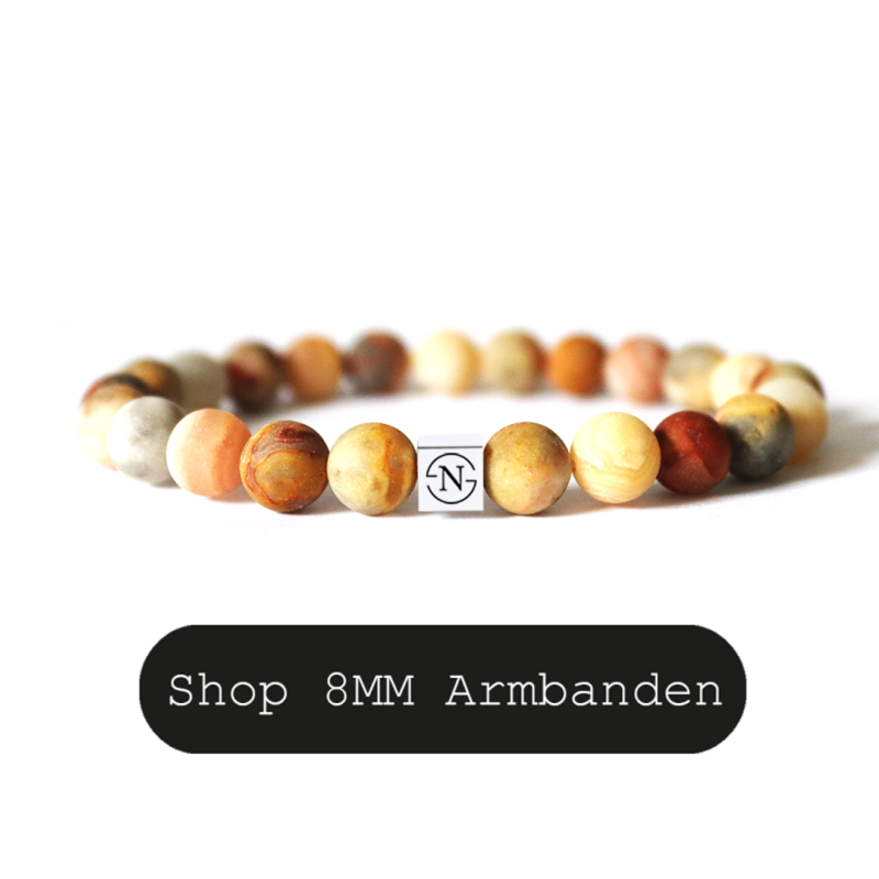 Natuursteen kralen armbanden kopen 8mm Natuursteen sieraden voor dames en heren
