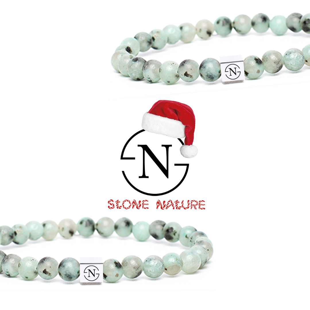 Natuursteen Heren Armband Tianshan Graniet | Mint