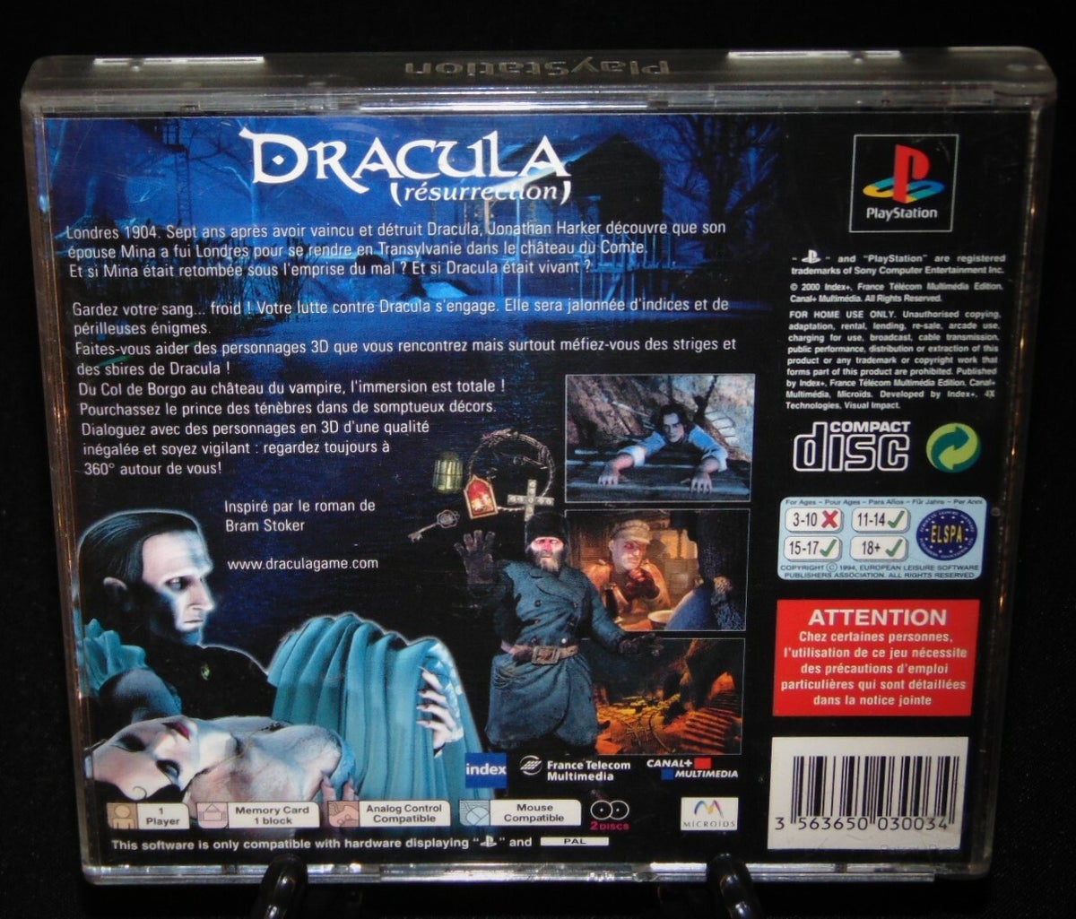 Jeu PS1 Dracula The Resurrection (NTSC USA) - Bon état