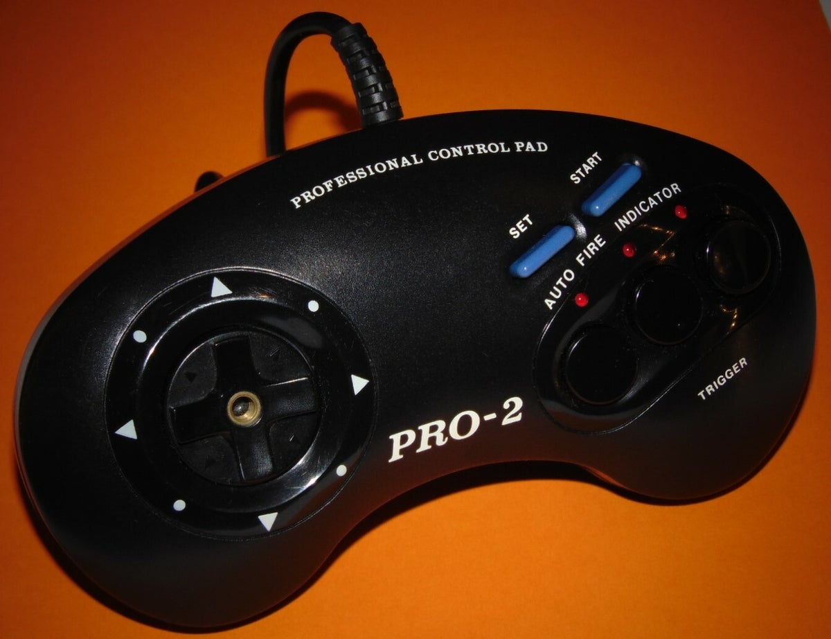 Manette Sega Megadrive / Genesis 'Pro-2' Par Hori - Avec Stick Amovible - En Boîte - Occasion (Années 80)