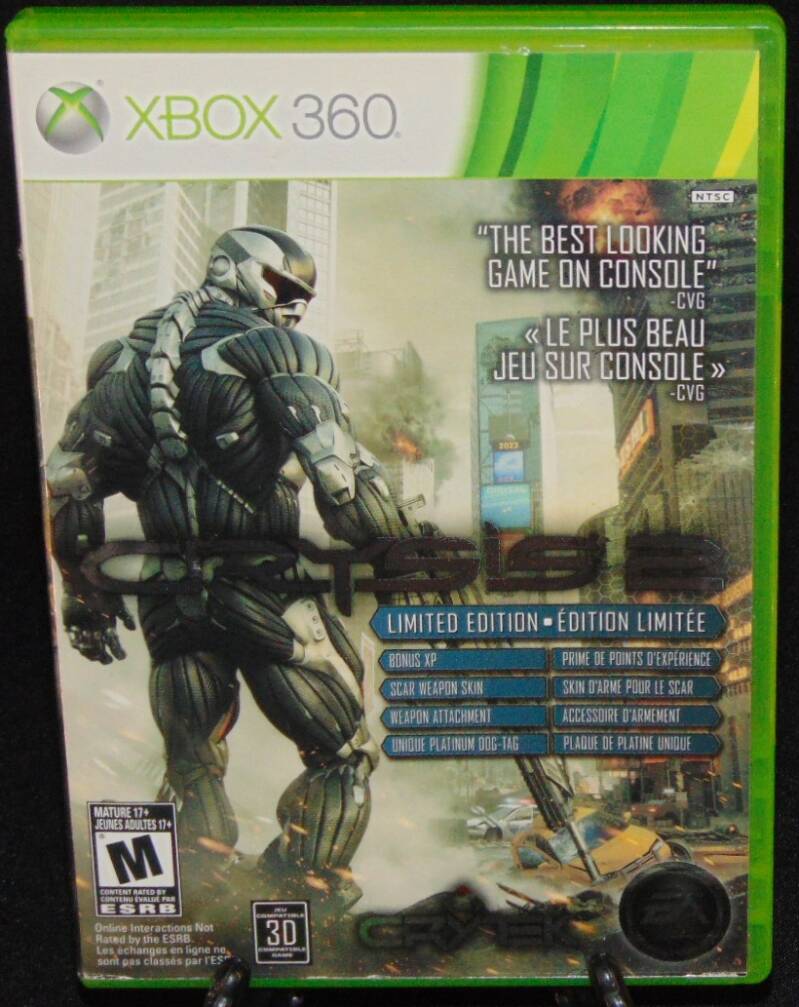 Jeu Xbox 360 Crysis 2 - Version PAL FR Complète (avec Boîtier Et Notice), Bon état