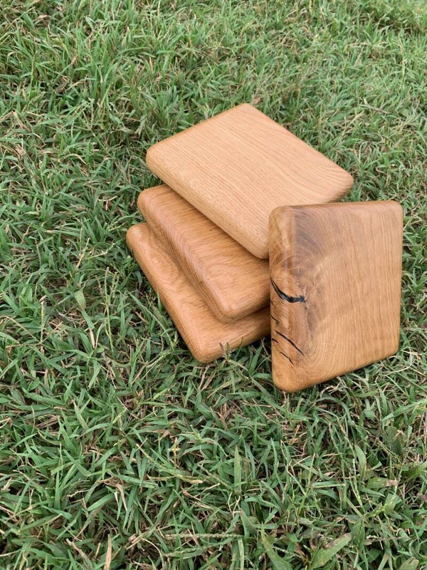 White Oak Coasters Set of 4