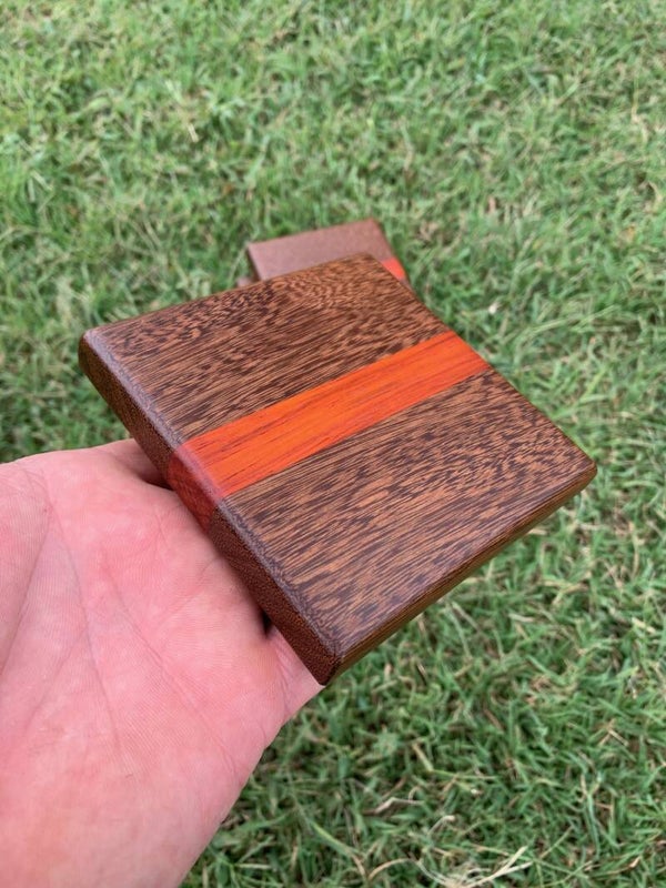 Ipe and Paduk Coaster Set of 3