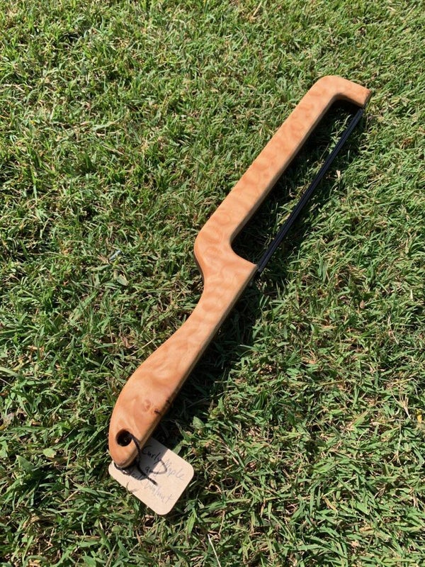 Left Handed Curly Maple and Black Walnut Bread Knife *discounted*