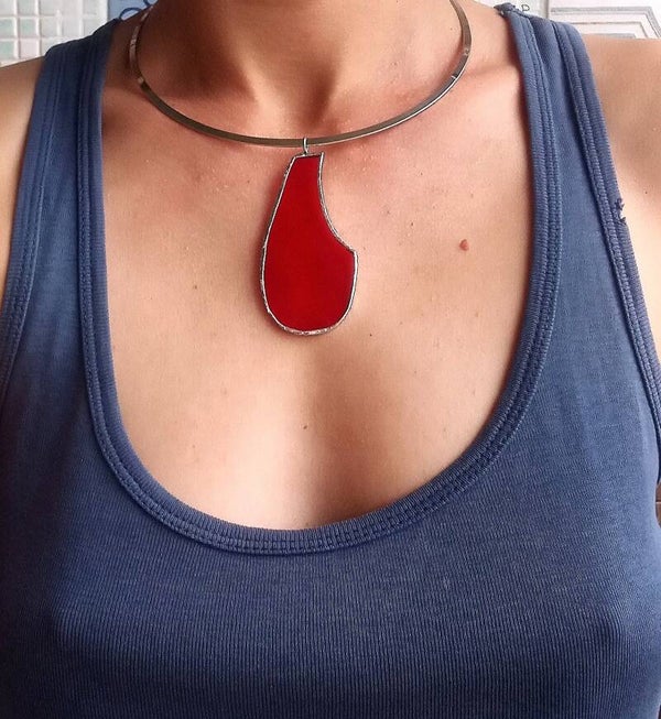 Girocollo rosso