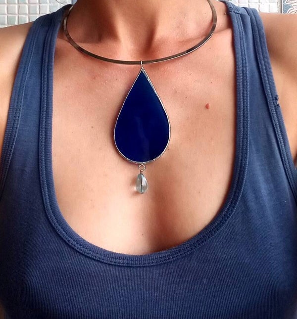 Girocollo goccia blu oltreoceano