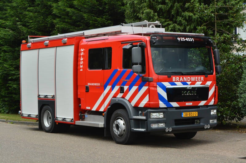 Kenteken: 38-BDJ-2 Roepnummer: 25-4531 > 25-4532 Type voertuig: TS7 LD3000 HD250 T1500 Merk &amp; Type: MAN 15.250BL[TGM] Opbouw: DRV-Jöhstadt Bouwjaar: 2013 In dienst: 2013 Uit dienst: