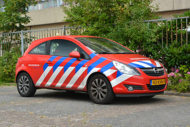 Kenteken: 43-KVN-9 Roepnummer: 16-503 Type voertuig: DA Merk &amp; Type: Opel Corsa 1,3CDTi Opbouw: Bouwjaar: 2010 In dienst: 2010 Uit dienst: 2020