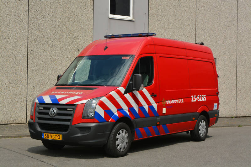 Kenteken: 58-VGT-3 Roepnummer: 25-617 > 25-8285 Type voertuig: GM2-LO Merk &amp; Type: Volkswagen Crafter 35-Bestel 2,5TDi Opbouw: Bouwjaar: 2007 In dienst: 2007 Uit dienst: 2016. 