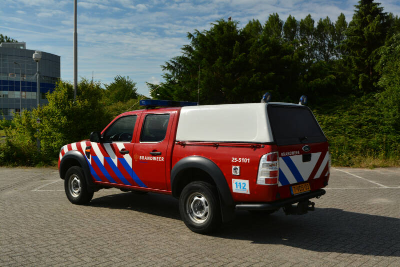 Kenteken: 7-VDS-03 Roepnummer: 25-311 > 25-5101 Type voertuig: PM5 Merk &amp; Type: Ford Ranger DC2,5D-PickUp Opbouw: Bouwjaar: 2009 In dienst: 2009 Uit dienst: 2017