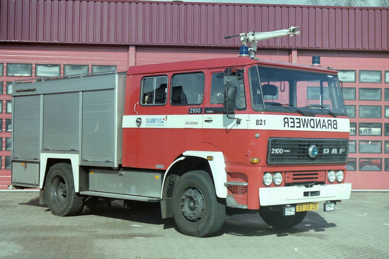 Kenteken: BS-38-ZB Roepnummer: 722 > 821 Type voertuig: TS6 LD3000 HD240 T2000/200 Merk &amp; Type: DAF FF2105DHTD365 Opbouw: Kronenburg Bouwjaar: 1986 In dienst: 1986 Uit dienst: 2004.Geëxporteerd naar: Polen (Króle Duże) 