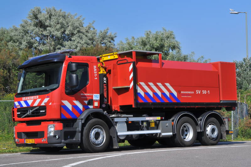 Kenteken: BV-SL-30 Roepnummer: HA51-1 > 17-1481 Type voertuig: HA Merk &amp; Type: Volvo FE 320(6x2) Opbouw: Leebur Bouwjaar: 2009 In dienst: 2009 Uit dienst: Standplaats: Coloradoweg