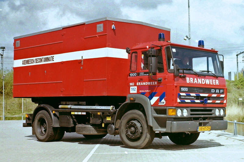 Kenteken: VB-47-DN Roepnummer: 66-982 Type voertuig: HA Merk &amp; Type: DAF FF1900DNS400 Opbouw: Leebur Bouwjaar: 1988 In dienst: 1988 Uit dienst: 2011.Opmerkingen: Regionaal BiZa voertuig. 
