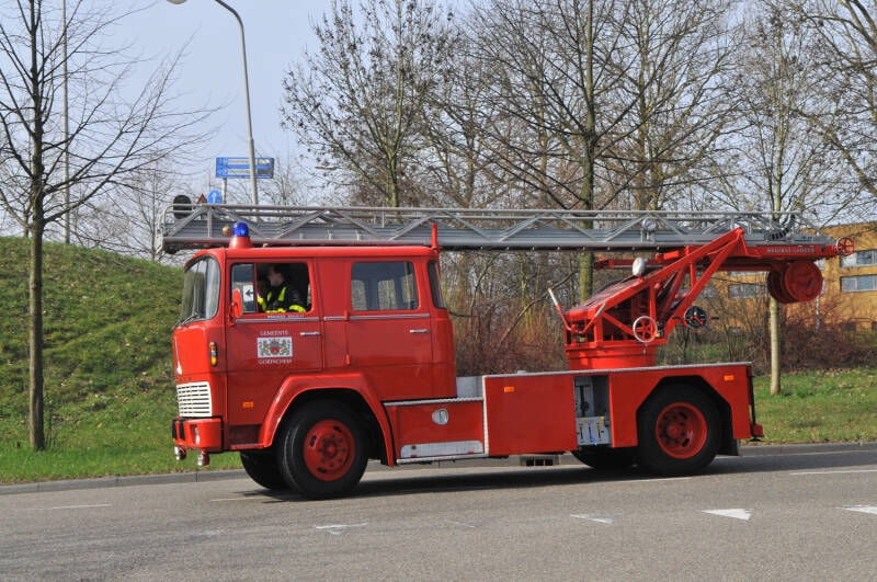 Kenteken: AN-02-81 Roepnummer: AL1 > 851 Type voertuig: AL-18 HD230T650 Merk &amp; Type: Magirus Deutz 100D11F Opbouw: Motorkracht-Magirus-Reichert Bouwjaar: 1968 In dienst: 1968 Uit dienst: 1984,.  Naar brandweer Leerdam. Museumobject brandweer Gorinchem.
