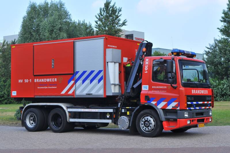 Kenteken: BF-XV-31 Roepnummer: KR50-1 > KR53-1 > KR50-1 Type voertuig: HA-KR Merk &amp; Type: DAF FAN75.270RC545 Opbouw: Leebur-Hiab Bouwjaar: 1998 In dienst: 1998 Uit dienst: 2013 Standplaats: Rozenburg.  Naar Kenbri verhuur   