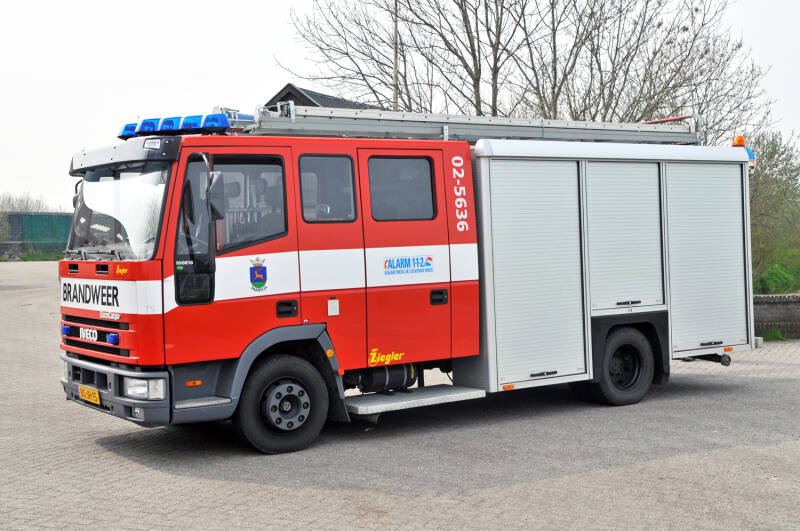 Kenteken: BG-JH-15 Roepnummer: 717 > 02-5636 Type voertuig: TS8 LD2800 HD265 T1200 Merk &amp; Type: Iveco ML100E18[EuroCargo] Opbouw: Ziegler Brandweertechniek Bouwjaar: 1997 In dienst: 1997 Uit dienst: 2016. Naar jeugdbrandweer Franeker.