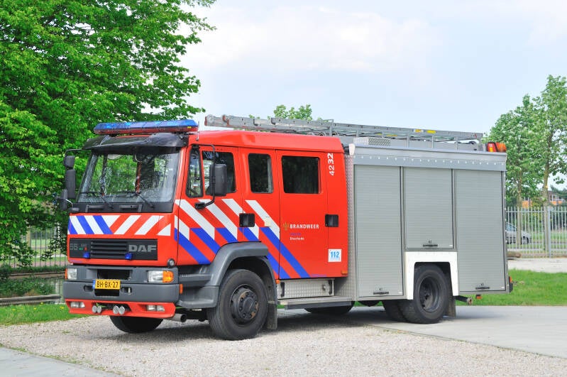 Kenteken: BH-BX-27 Roepnummer: 05-4112 > 05-4232 Type voertuig: TS8 LD3000 HD250 T1500 Merk &amp; Type: DAF FF55.230-15CE360 Opbouw: Hoogstaal-Godiva Bouwjaar: 1998 In dienst: 2005 Uit dienst: 2009 Standplaats: Enschede-Noord