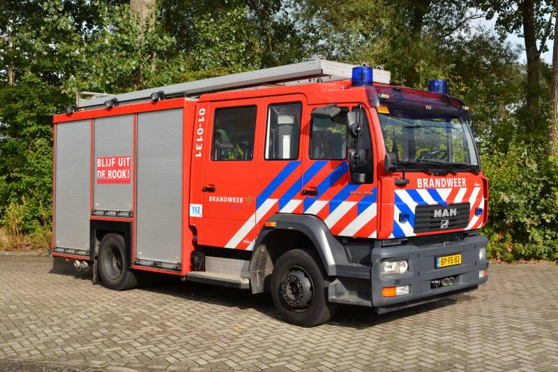 Kenteken: BP-FS-83 Roepnummer: 01-0131 Type voertuig: TS9 LD3000 HD250 T1500 Merk &amp; Type: MAN 15.255LLLF[M2000-City] Opbouw: HDS-Godiva Bouwjaar: 2003 In dienst: 201. Uit dienst: .  Regionaal voertuig. Afkomstig van Veendam.