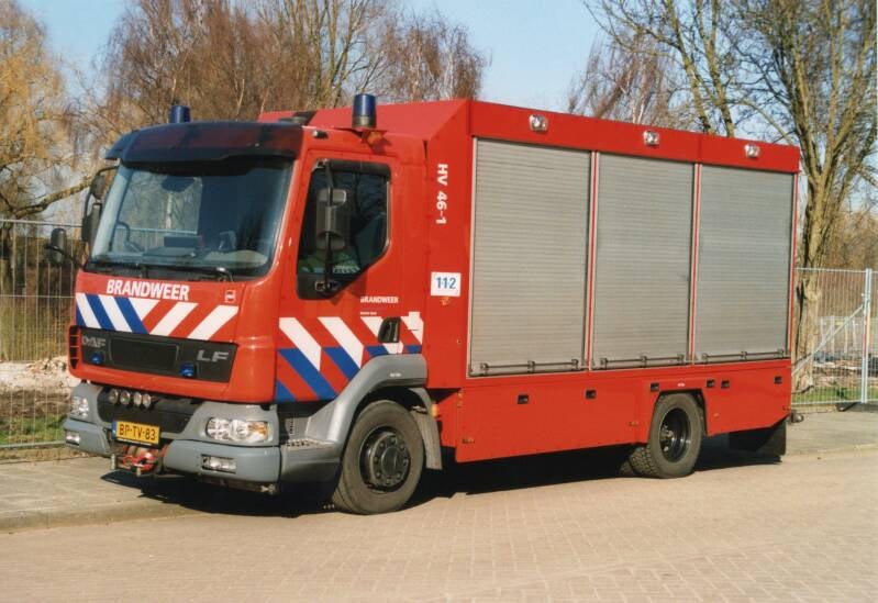 Kenteken: BP-TV-83 Roepnummer: HV46-1 Type voertuig: HV-2+ Merk &amp; Type: DAF FA.LF45.220-12CE335 Opbouw: Somati Bouwjaar: 2004 In dienst: 2004 Uit dienst: 2016 Standplaats: Rotterdam-Groene Tuin