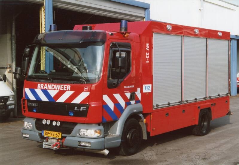 Kenteken: BP-VV-67 Roepnummer: HV22-1 Type voertuig: HV Merk &amp; Type: DAF FA.LF45.220-12CE335 Opbouw: Cito-Somati Bouwjaar: 2004 In dienst: 2004 Uit dienst: Standplaats: Rotterdam-Frobenstraat