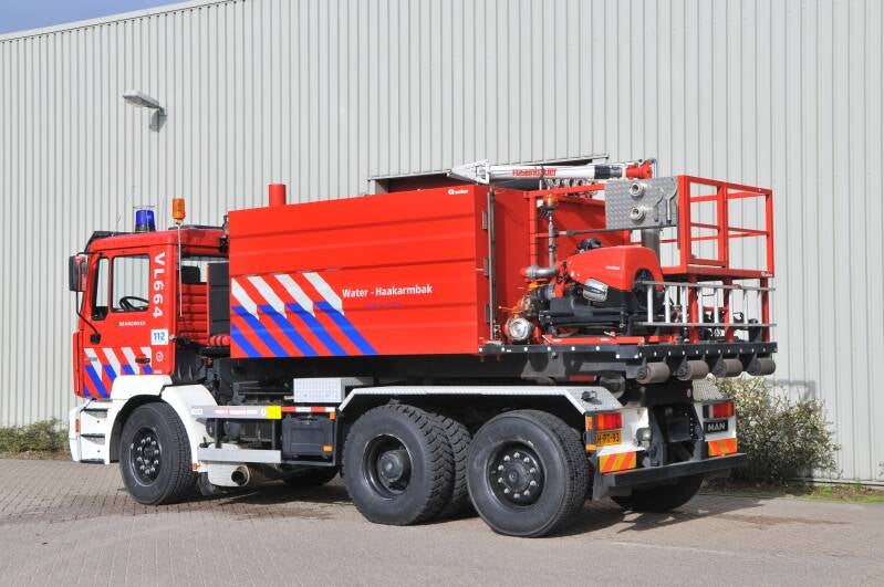 Kenteken: BH-PT-93 Roepnummer: 664 > 23-3282 Type voertuig: HA Merk &amp; Type: MAN 28.364FNL Opbouw: NCH-Terberg Bouwjaar: 2000 In dienst: 2000 Uit dienst: 2017. Naar bedrijfsbrandweer Chemelot-Geleen
