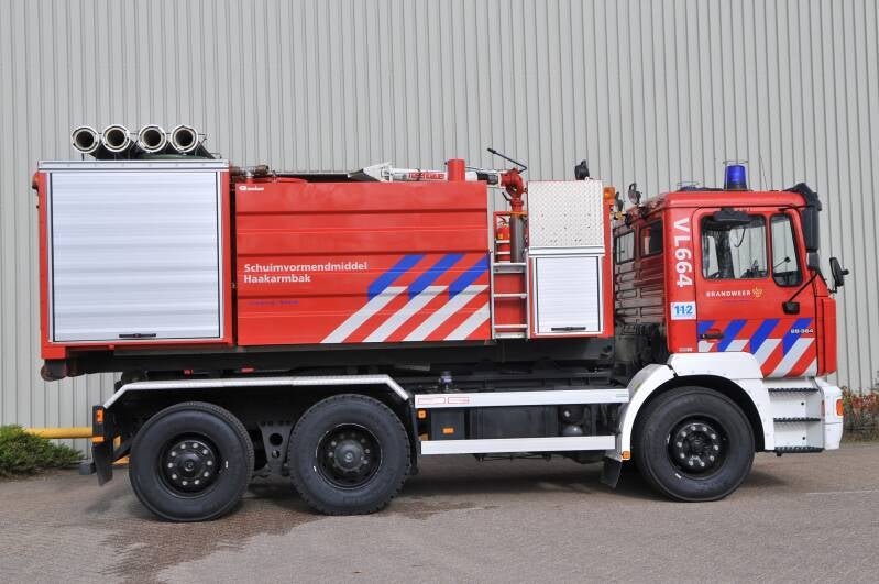 Kenteken: BH-PT-93 Roepnummer: 664 > 23-3282 Type voertuig: HA Merk &amp; Type: MAN 28.364FNL Opbouw: NCH-Terberg Bouwjaar: 2000 In dienst: 2000 Uit dienst: 2017. Naar bedrijfsbrandweer Chemelot-Geleen