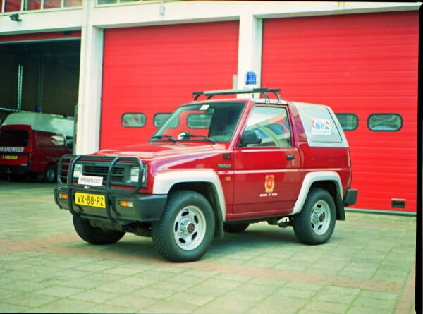 Kenteken: VX-88-PZ Roepnummer: 893 > 7293 Type voertuig: DA-OD(-BT) Merk &amp; Type: Daihatsu Feroza Resintop EL2 Opbouw: Bouwjaar: 1993 In dienst: 1993 Uit dienst: 2002