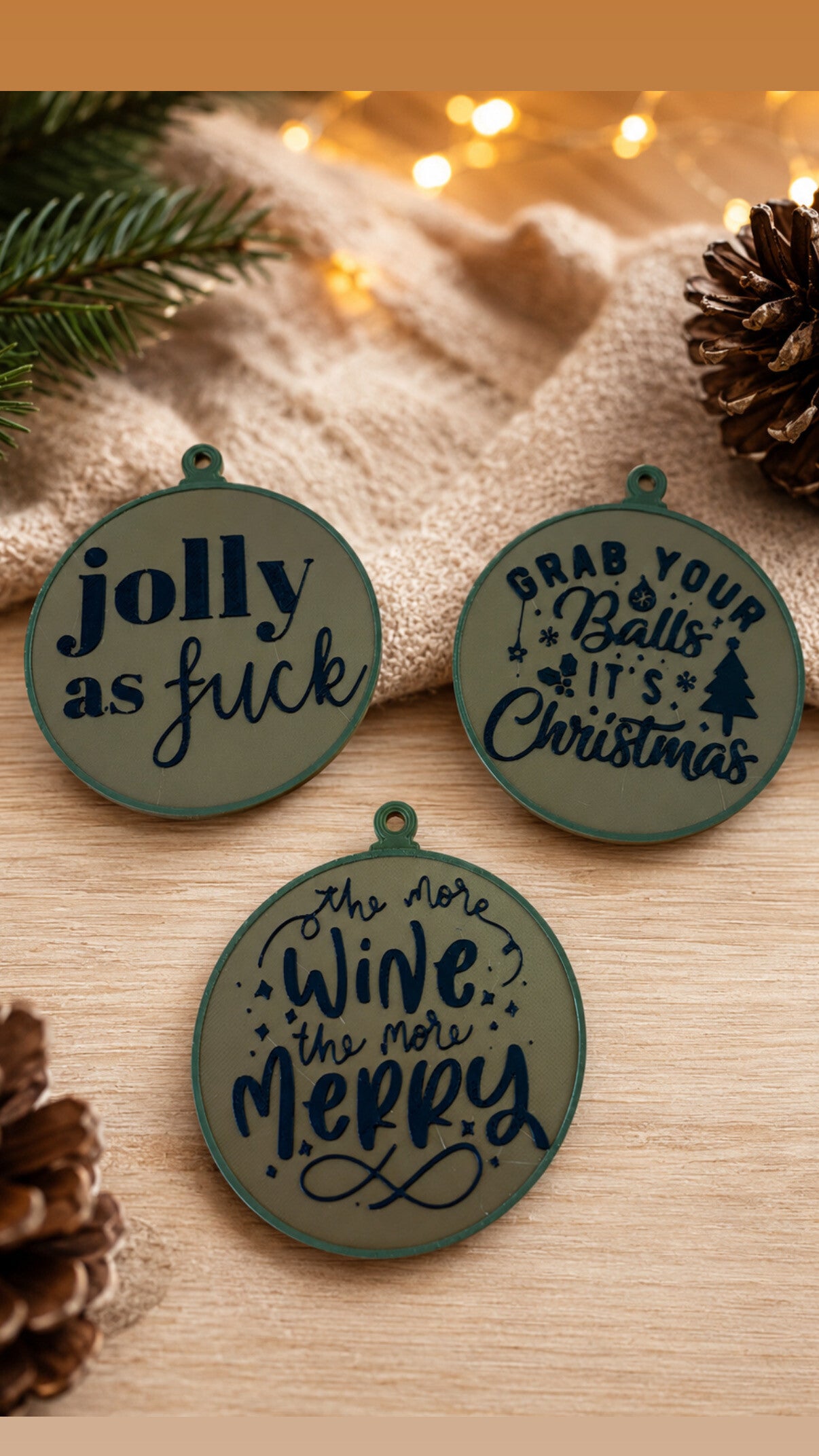 Grappige kerst ‘quotes’ (3 stuks)